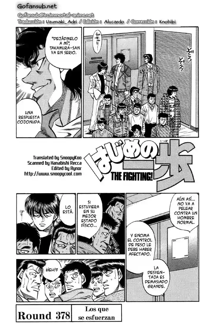 Hajime no Ippo Capítulo 378 - Página 1