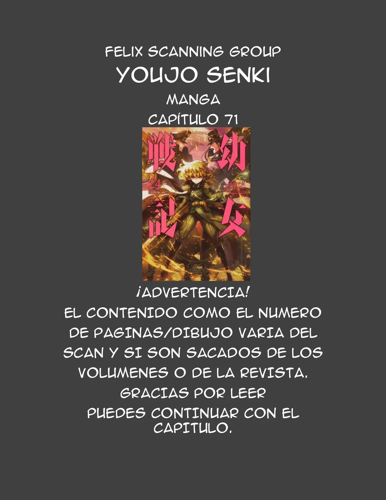 Youjo Senki Capítulo 71 - Página 1